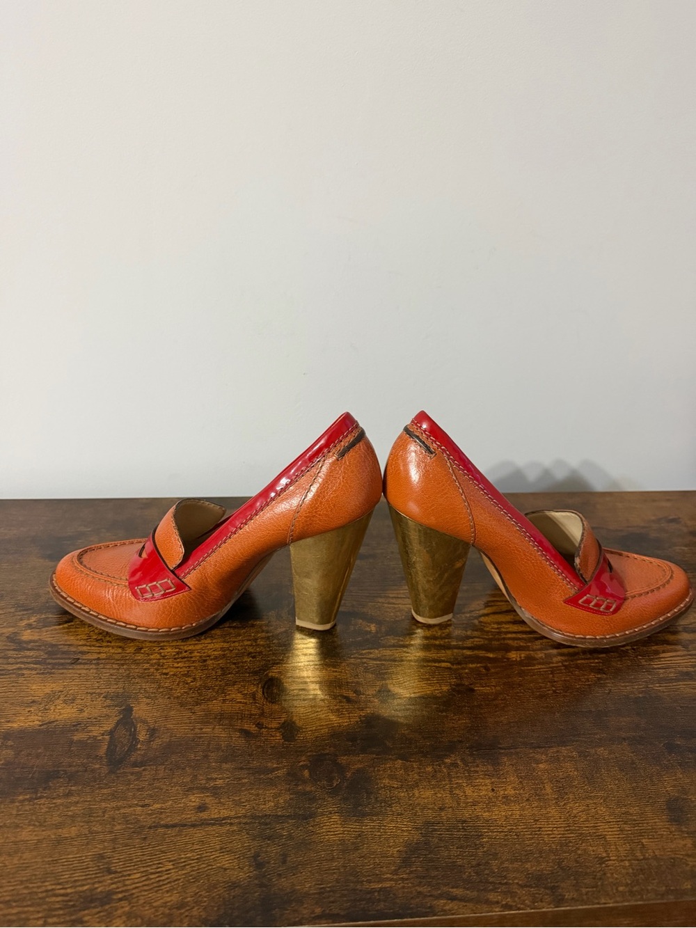 Dolce & Gabbana D&G Women’s Leather Heels Size 40 Brown Red Made in Italy - Picture 12 of 16